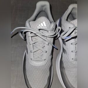 Adidas Gray Athletic Shoes with Modern Mesh Design